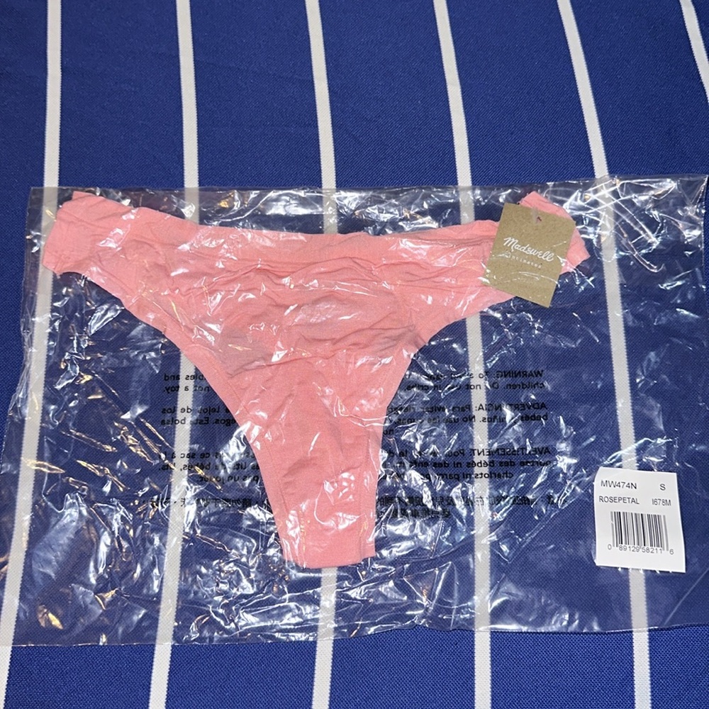🔥🔥🔥NEW Madewell softest stretch Modal Bikini Panty and Thongs Rose Pedal - Picture 6 of 8